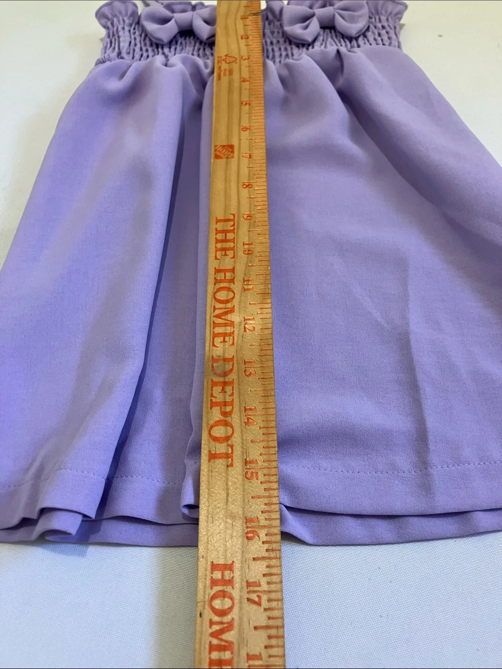 Girls' Lavender Bow Smocked Sundress